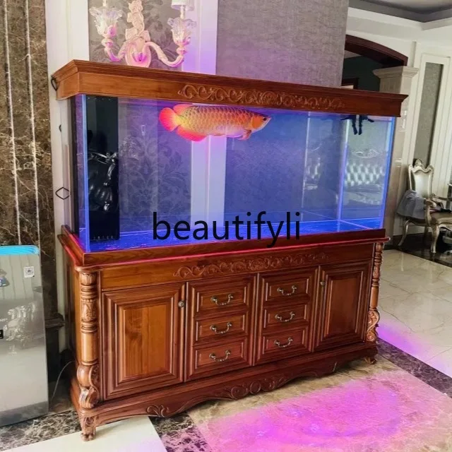 Aquarium Fish Dragon - SS European bottom cabinet aquarium large