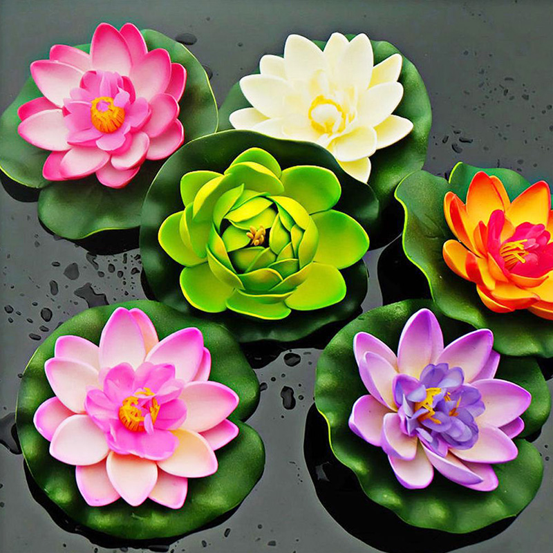 Aquarium Fish Buy - 10cm/18cm Artificial Lotus Fake Plant Pond