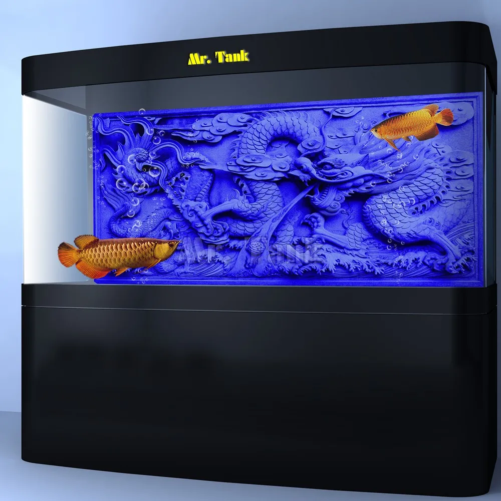 Aquarium Fish Dragon - Custom Size Aquarium Background Poster With