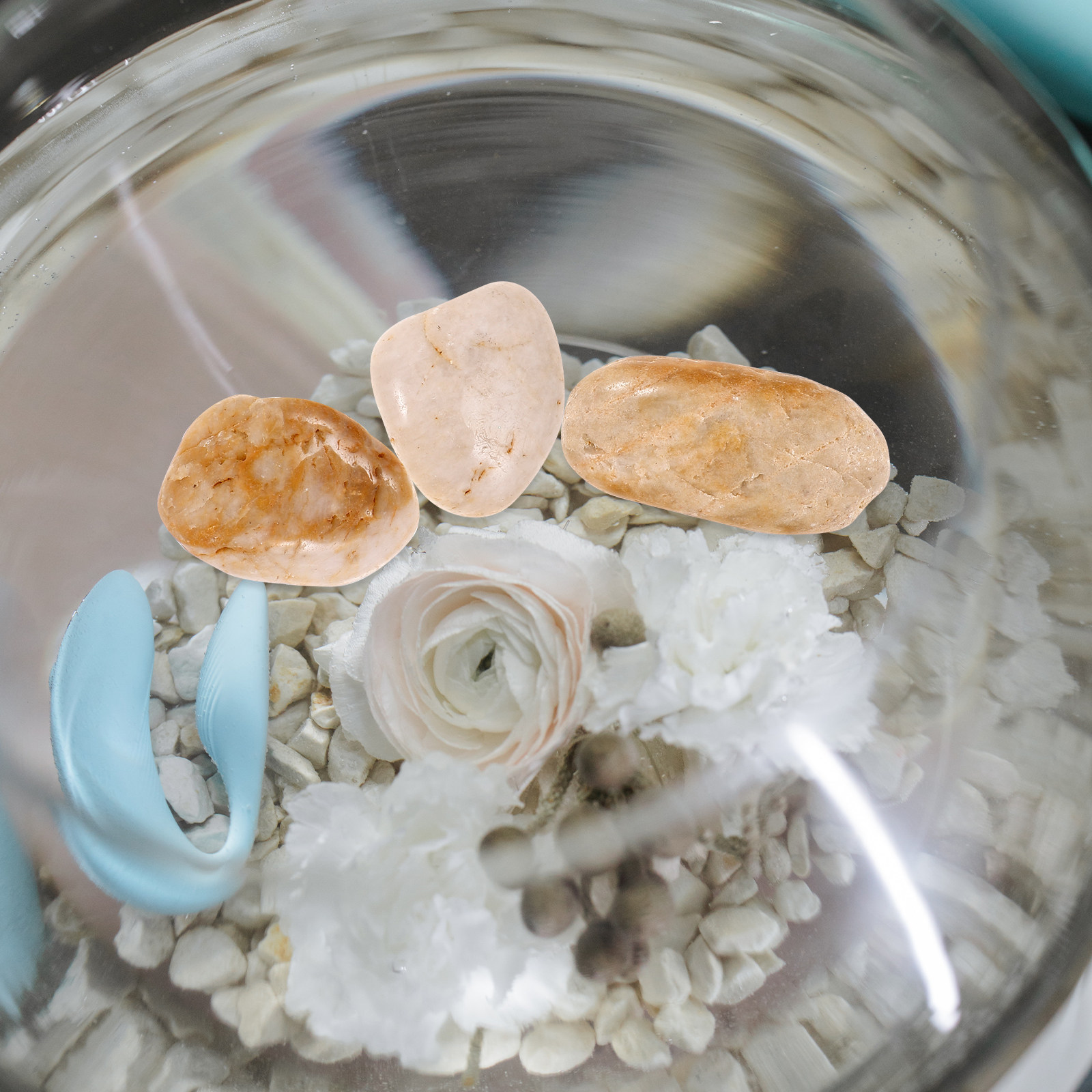 Aquarium Fish Pot - 1Set Aquarium Pebbles Natural Rainflower Stone