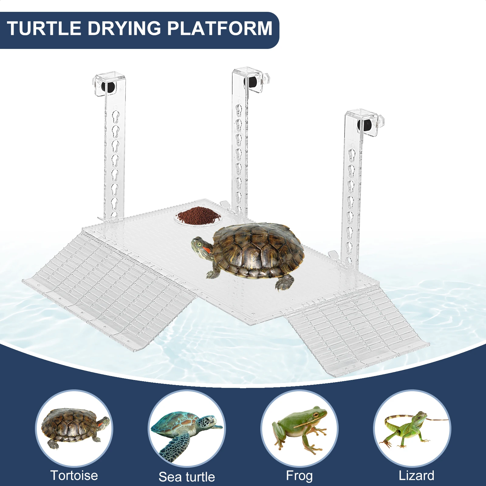 Aquarium Fish Buy - Adjustable Turtle Basking Platform Acrylic Clear