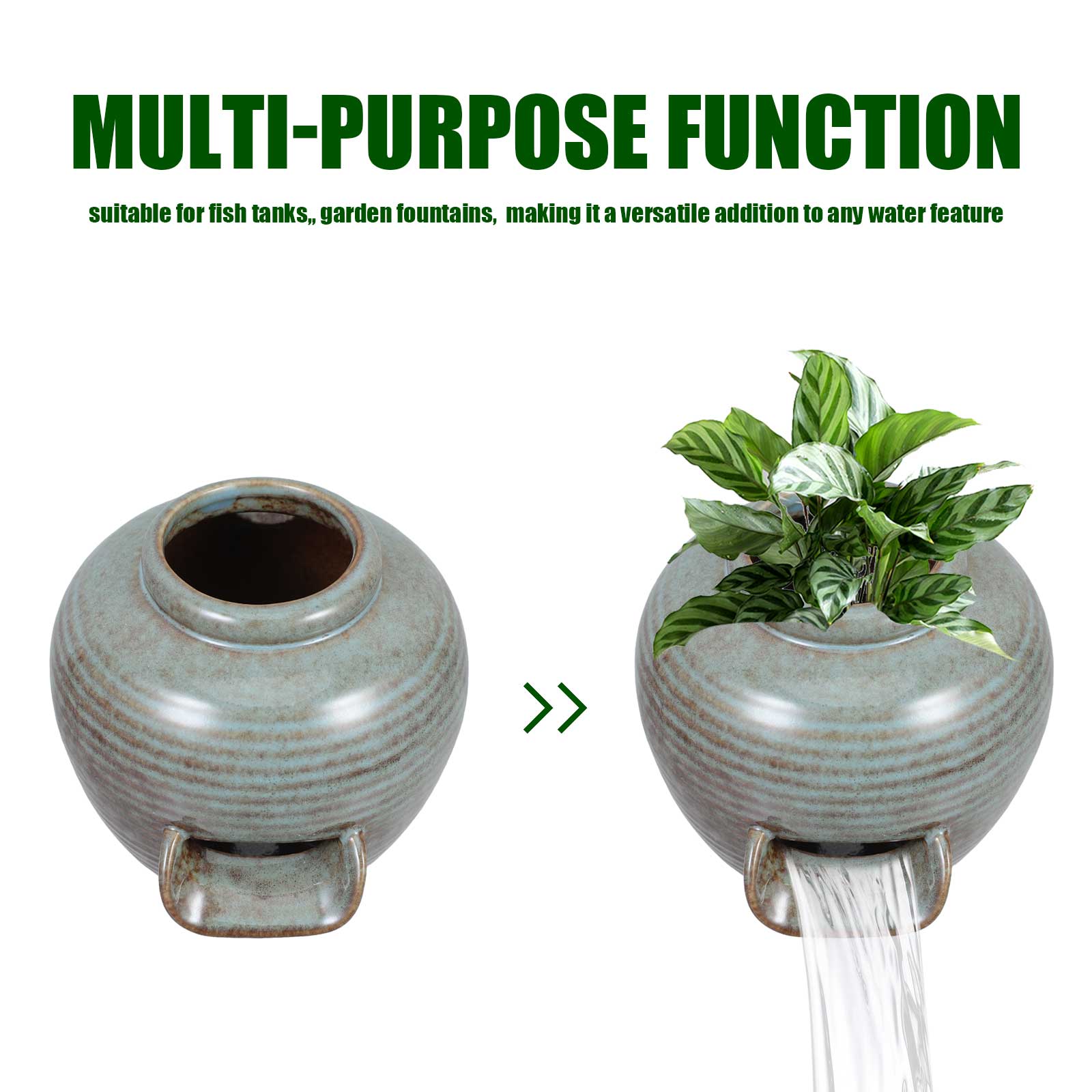 Fish Aquarium Home - Indoor Waterfall Circulating Pot Decorative Fountain