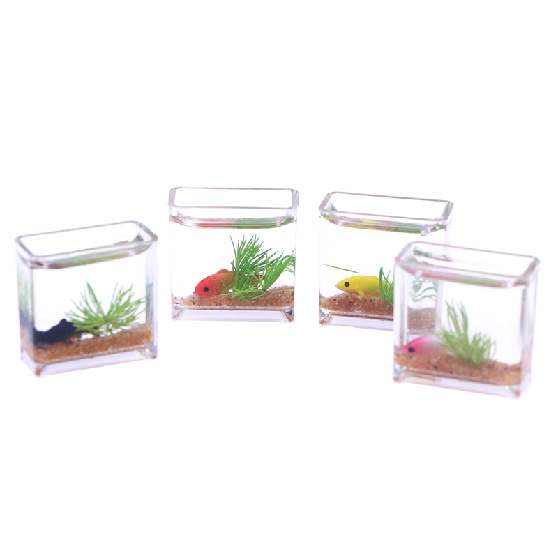 1Pc 1:12 Dollhouse Miniature F - Fish Aquarium Home บทวิจารณ์และราคา