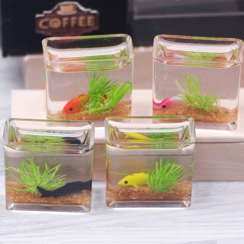 1Pc 1:12 Dollhouse Miniature F - Fish Aquarium Home บทวิจารณ์และราคา