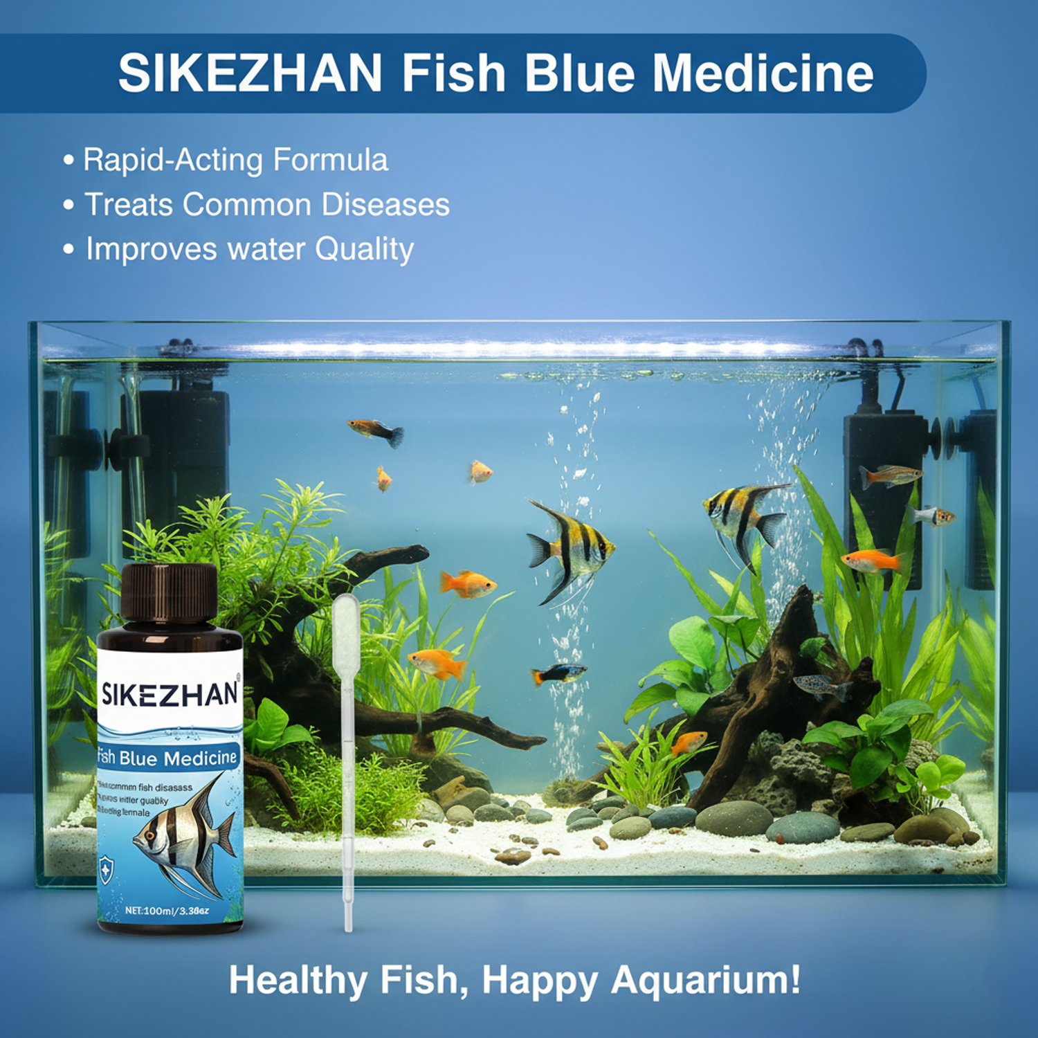 Large 500ml Methylene Blue Fis - Aquarium Fish Medicine บทวิจารณ์และราคา