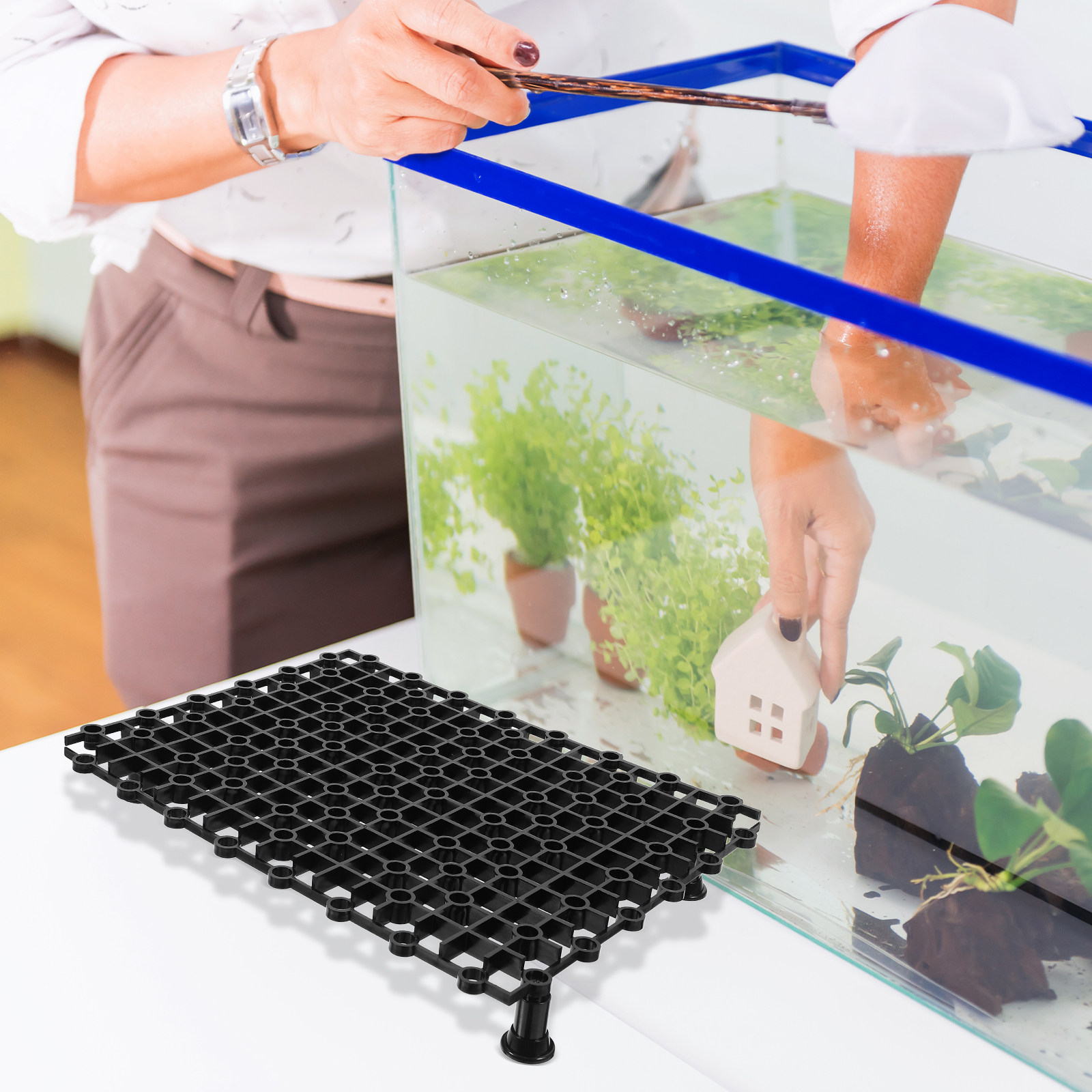 4Pcs PP Aquarium Divider Plate - Aquarium Fish Dragon บทวิจารณ์และราคา