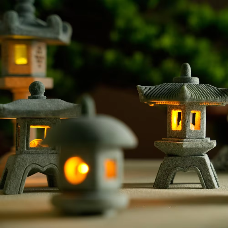 Mini Pagoda Lantern Light Gard - Fish Aquarium Home บทวิจารณ์และราคา