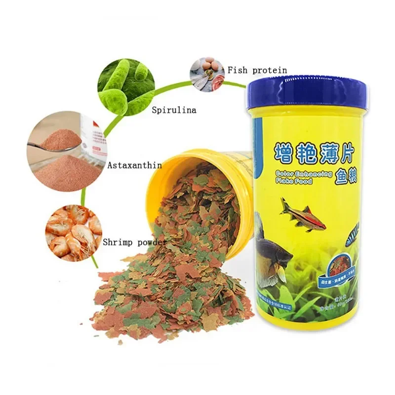 Fish Food Coloring and Brighte - Fish Food Flake บทวิจารณ์และราคา