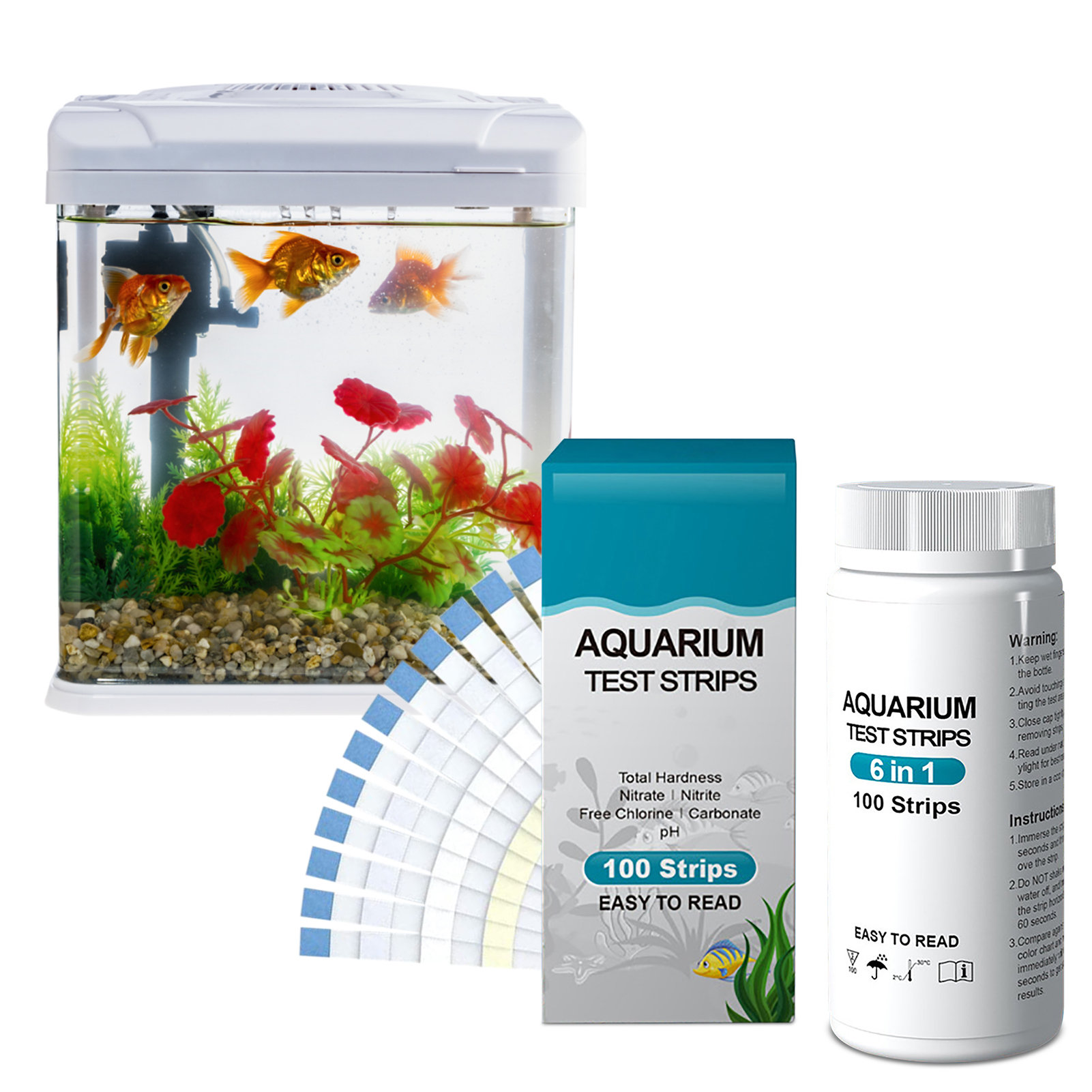 100pcs 6-in-1 Water Quality Te - Aquarium Fish Quality บทวิจารณ์และราคา