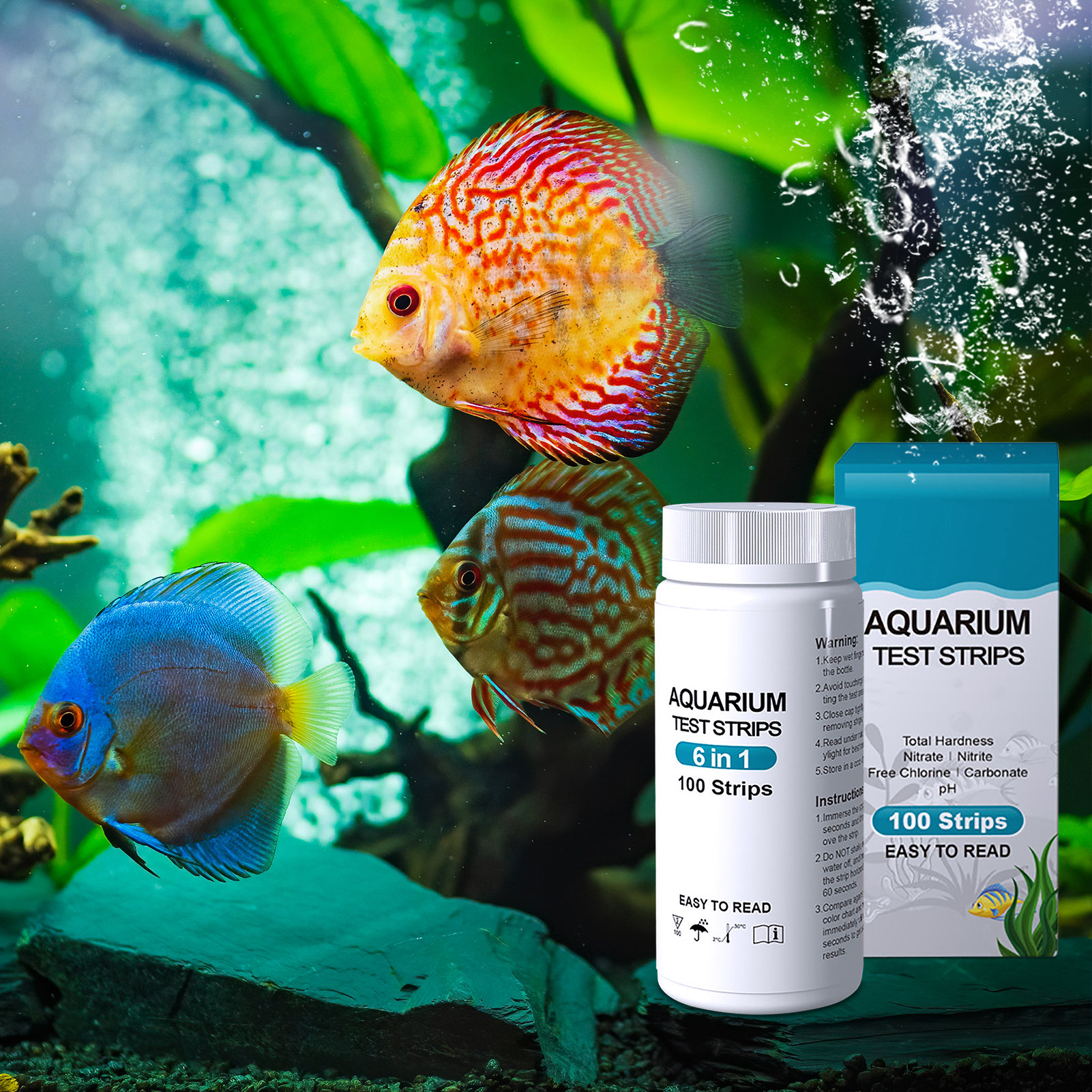 100pcs 6-in-1 Water Quality Te - Aquarium Fish Quality บทวิจารณ์และราคา