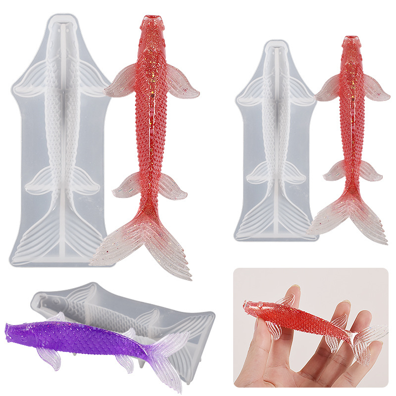 3D Koi Fish Shaped Epoxy Resin - Fish Aquarium Home บทวิจารณ์และราคา