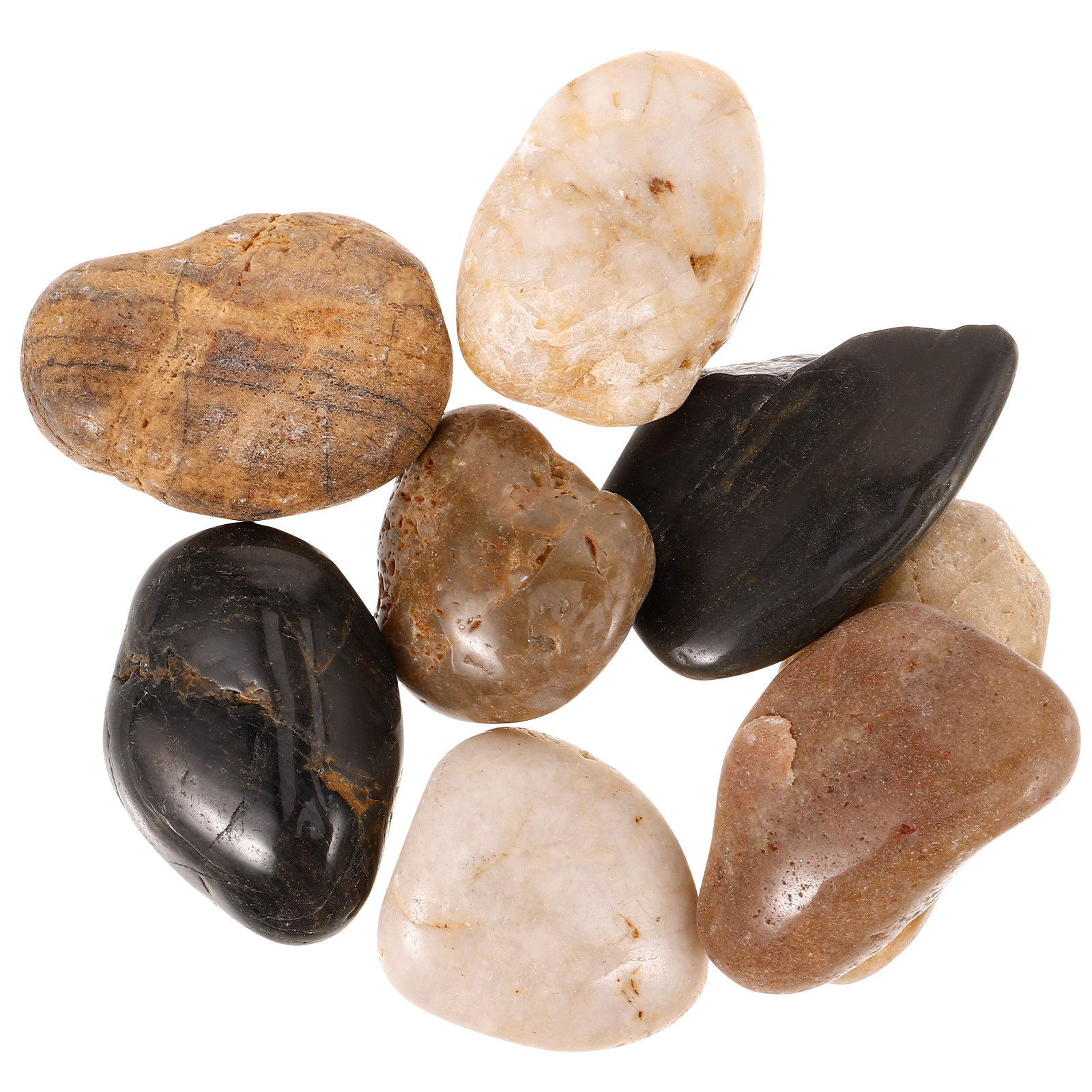 1Set Aquarium Pebbles Natural  - Aquarium Fish Pot บทวิจารณ์และราคา