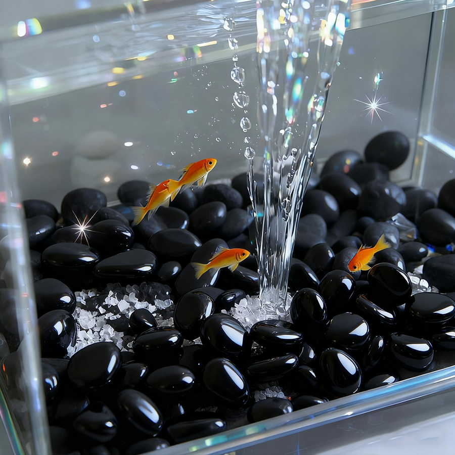 200g Black High Polished Natur - Fish Aquarium Home บทวิจารณ์และราคา