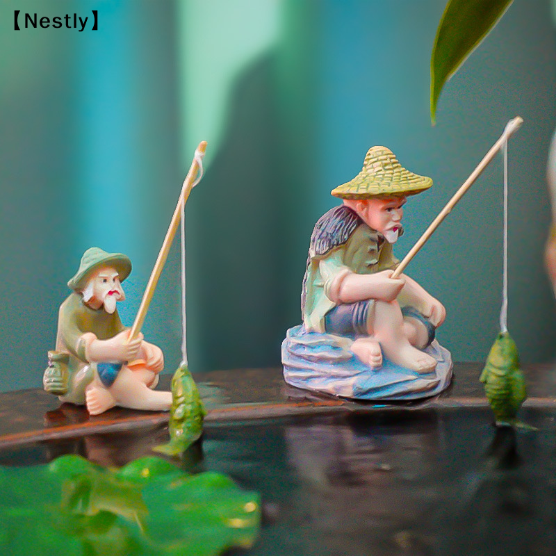 Miniature Old Man Fishing Orna - Aquarium Fish Buy บทวิจารณ์และราคา