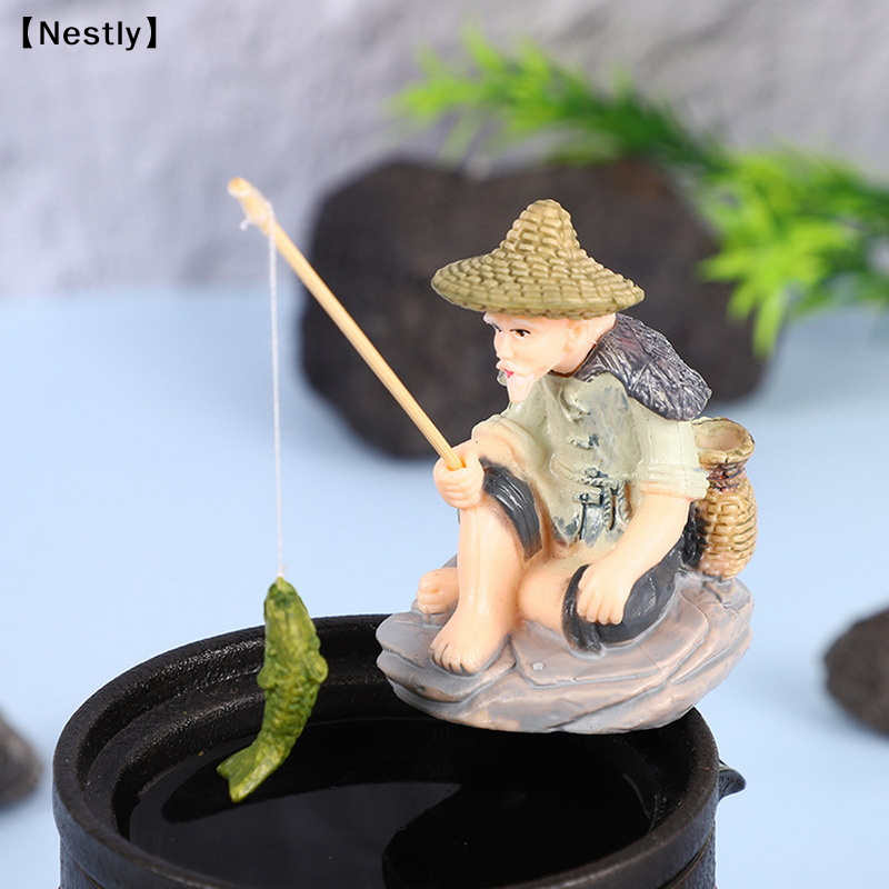 Miniature Old Man Fishing Orna - Aquarium Fish Buy บทวิจารณ์และราคา