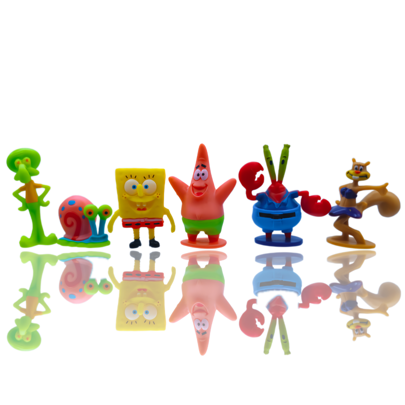 6pcs SpongeBob Fish Tank Decor - Fish Aquarium Home บทวิจารณ์และราคา