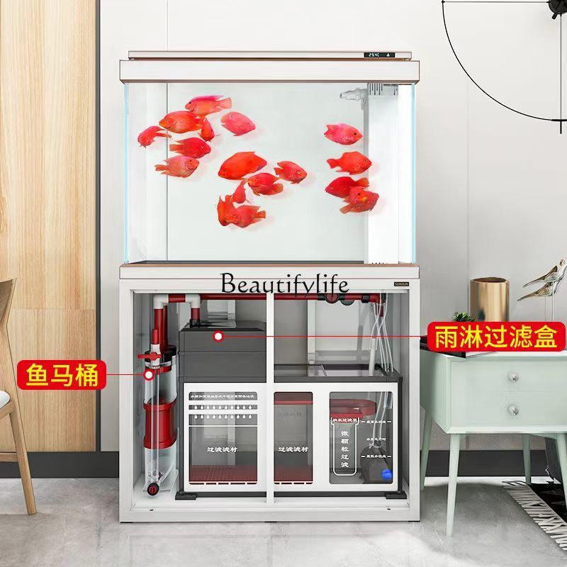 Large White Glass Living Room  - Aquarium Fish Dragon บทวิจารณ์และราคา