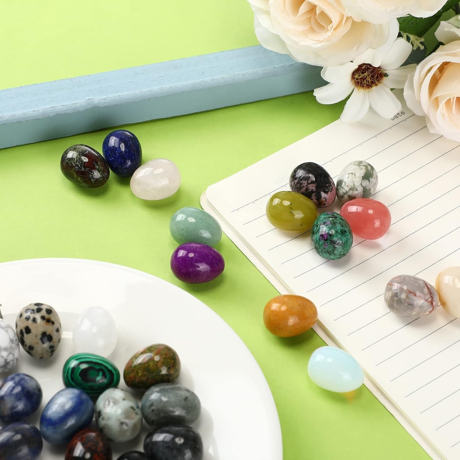 8  pcs natural crystal beads,  - Aquarium Fish Pot บทวิจารณ์และราคา