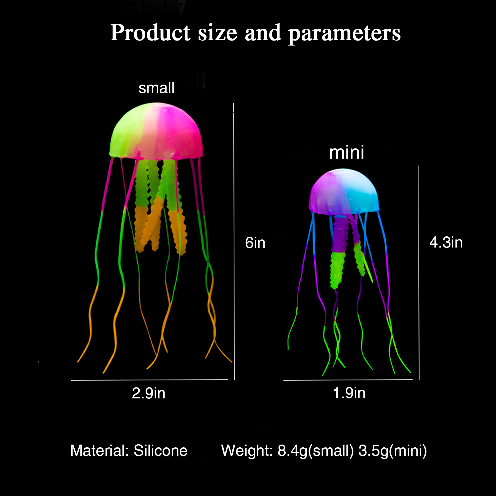 6 Pieces Colorful Jellyfish Se - Aquarium Fish Discus บทวิจารณ์และราคา