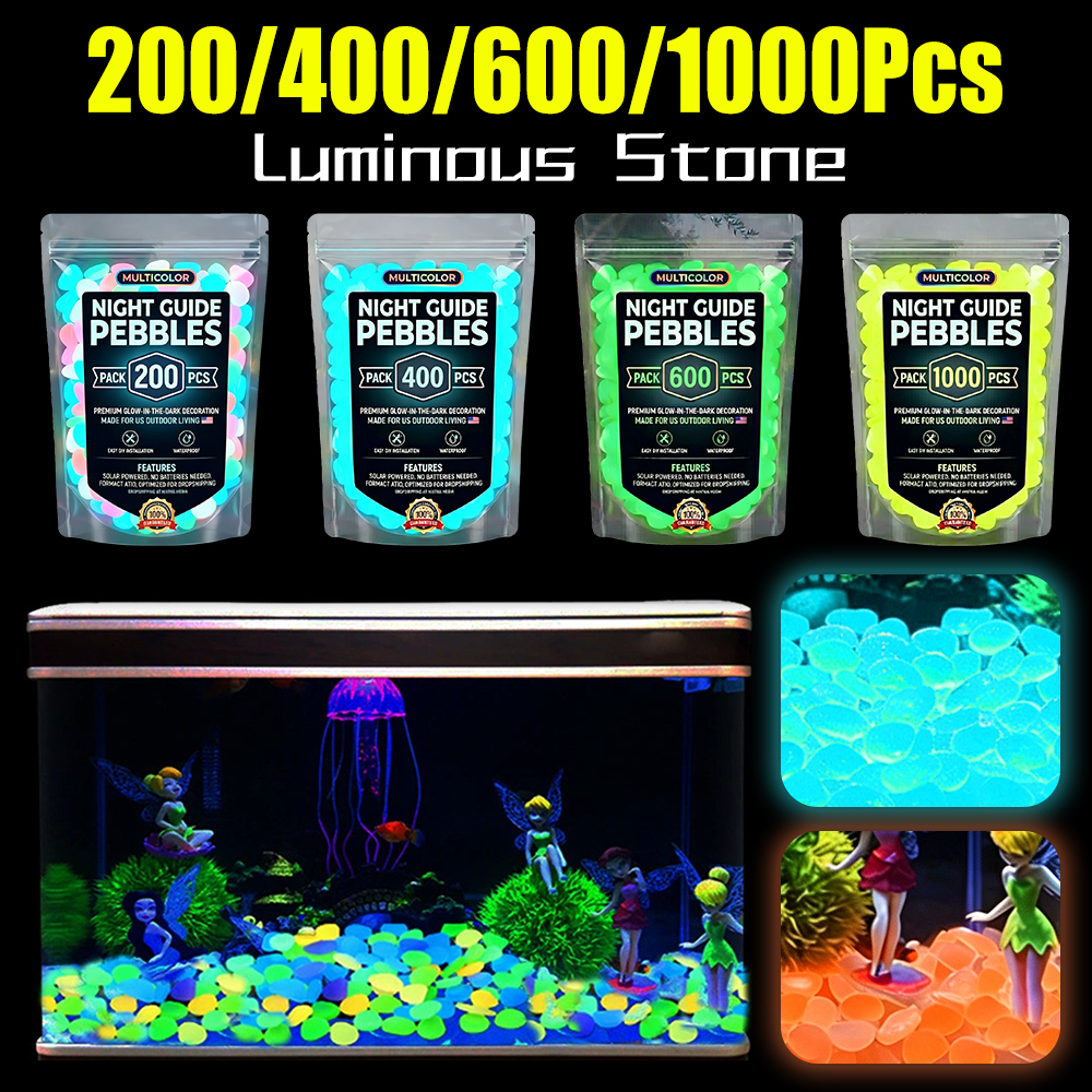 200-1000Pcs Luminous Sand Glow - Fish Aquarium Home บทวิจารณ์และราคา