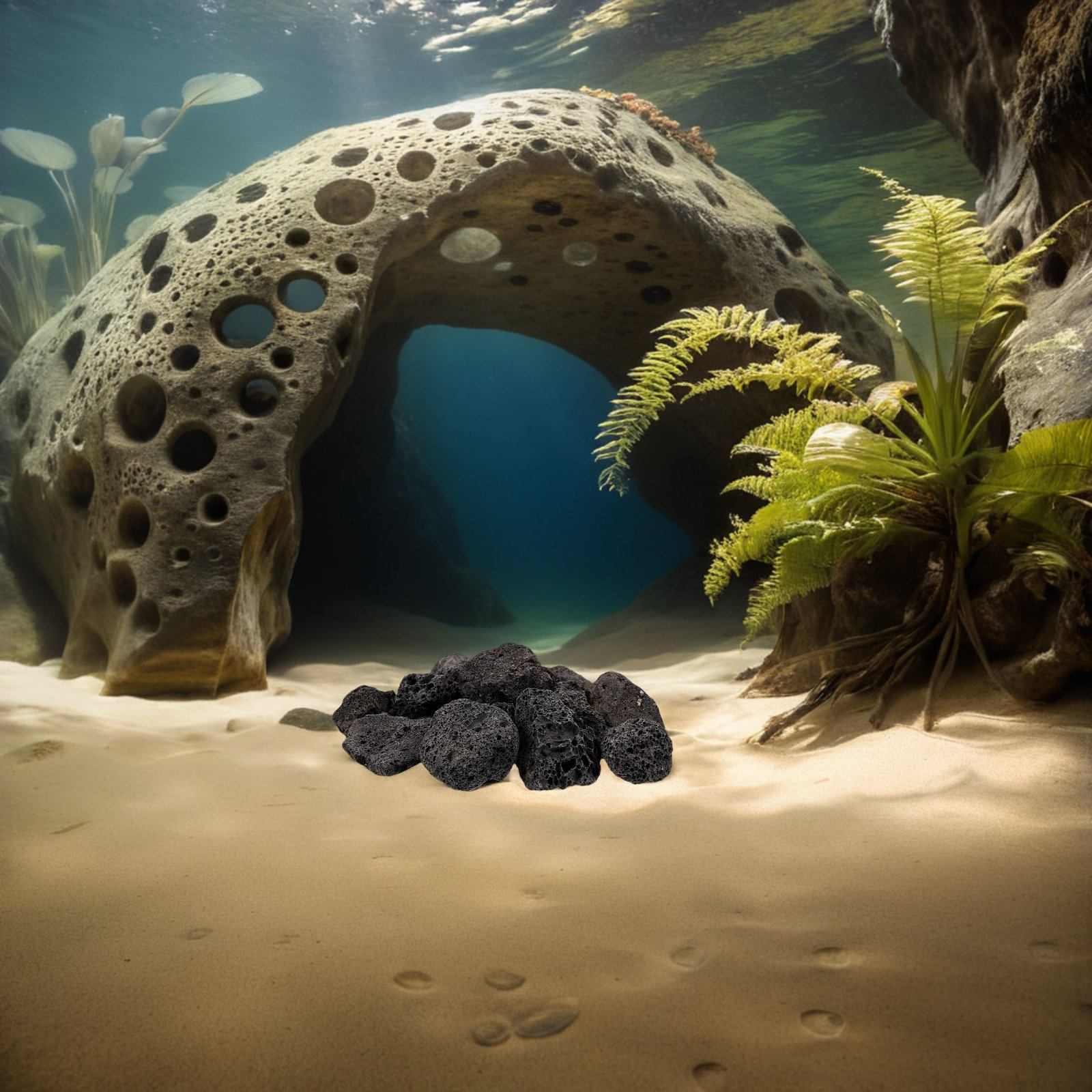 1Pack Small Natural Volcanic L - Aquarium Fish Pot บทวิจารณ์และราคา