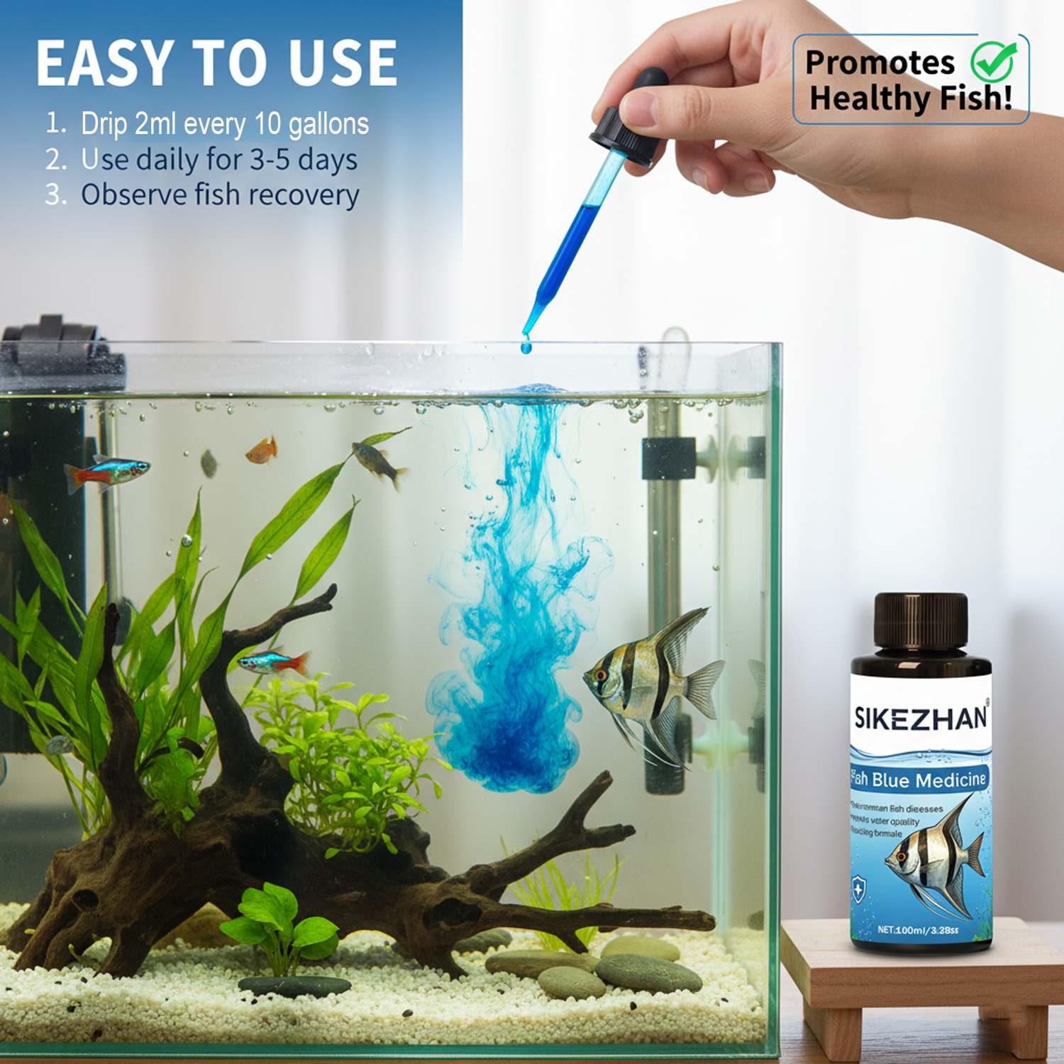 500ml Methylene Blue Solution  - Aquarium Fish Medicine บทวิจารณ์และราคา