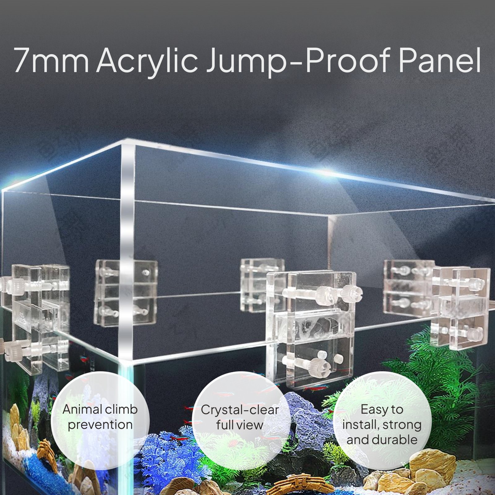 Acrylic Aquarium Jump Guard Di - Aquarium Fish Jump Guard บทวิจารณ์และราคา