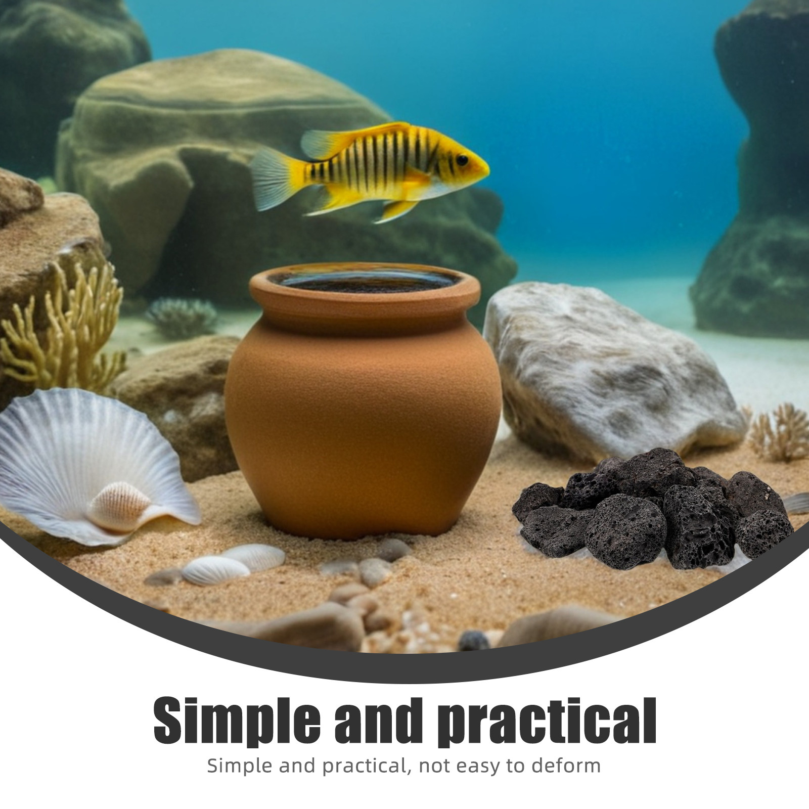 1Pack Volcanic Stone Decoratio - Aquarium Fish Pot บทวิจารณ์และราคา